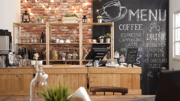 Inside the café